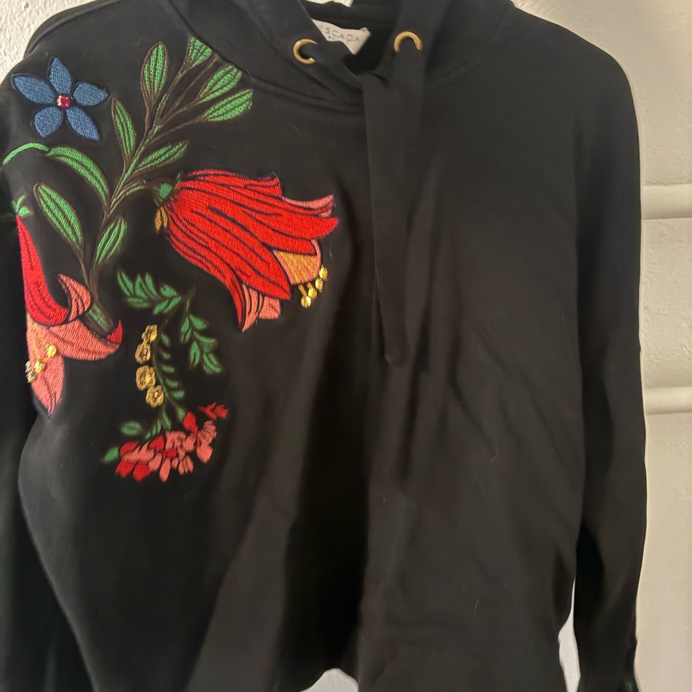 Escada Sport Black Hoodie with Gold Accent